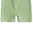 thumbnail image 7 of Toddlers Bathing Suits with Cap Baby Boy Girl Striped Zipper One Piece Swimsuit Sun Protection Travel Outfits (3 Months, Green), 7 of 7