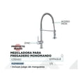 thumbnail image 2 of Llave Mezcladora Monomando Flexible Cocina Tarja Acero Inox, 2 of 2