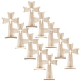 thumbnail image 2 of 10 piezas de adornos de cruz de madera, cruces de madera católicas para manualidades, 2 of 8