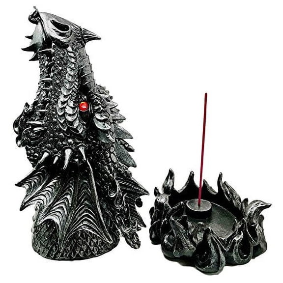 Mythical Fantasy Smoke Fire Breathing Dragon Incense Holder & Burner Figurine