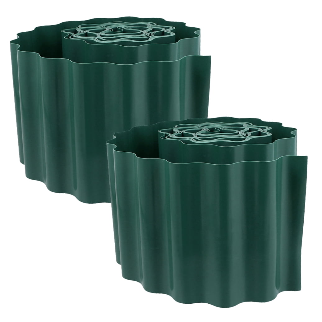 CTIRCHIU Dark Green Plastic Lawn Edging Fence for Garden Borders, Yard Landscaping, and Courtyard Partition Decoration