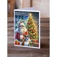 thumbnail image 2 of Boxer and Santa Claus Greeting Cards Pack of 8 7 in x 5 in, 2 of 3