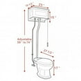 thumbnail image 7 of Renovators Supply High Tank Pull Chain Toilet w/Dark Oak Wooden Raised High Tank 59" to 74" Adjustable Height Chrome Z Pipe and Elongated Toilet Bowl, 7 of 7