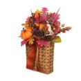 thumbnail image 2 of Bamboo Basket with Pumpkins and Floral, 2 of 4