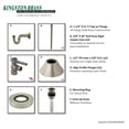 thumbnail image 2 of Kingston Brass CC43108VKB30 Traditional Plumbing Sink Trim Kit with P-Trap and Drain, Brushed Nickel, 2 of 2