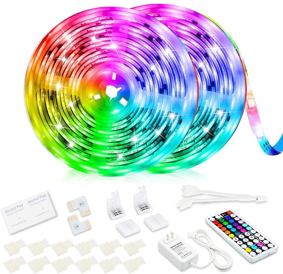 16.4FT Waterproof RGB Color Changing in/Outdoor Rope Light with 44 Keys RF Remote Controller for Bedrooms TV Party Festival Bars Wedding Christmas Kitchen DIY Decoration CNSUNWAY Led Strip Lights 
