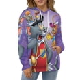 thumbnail image 5 of Tom And Jerry Mens Womens Novelty Hoodie 3D Print Pullover Hooded Long Sleeve Sweatshirts Tops Blouse with Pocket, 5 of 8