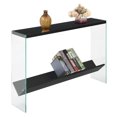 thumbnail image 2 of Convenience Concepts Table de Console SoHo V avec Étagère en Bois Noir, 2 of 6