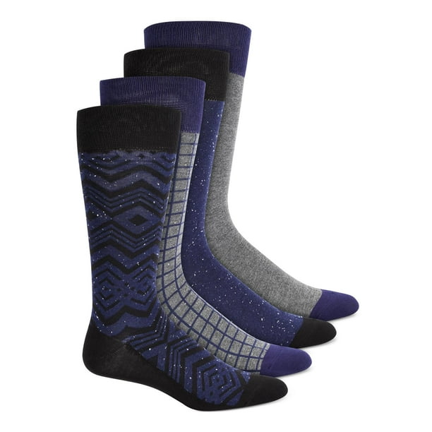 Alfani Alfani Mens 4 Pack Printed Dress Socks