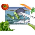 thumbnail image 2 of Carolines Treasures PTW2037LCB Blue Marlin Glass Cutting Board- Large, 2 of 2