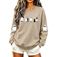 thumbnail image 6 of Jsaierl Halloween Sweatshirts for Women Spooky Ghost Graphic Pullovers Soft Holiday Crewneck Long Sleeve Sweater Tops Halloween Costumes, Sizes S-2XL, 6 of 7