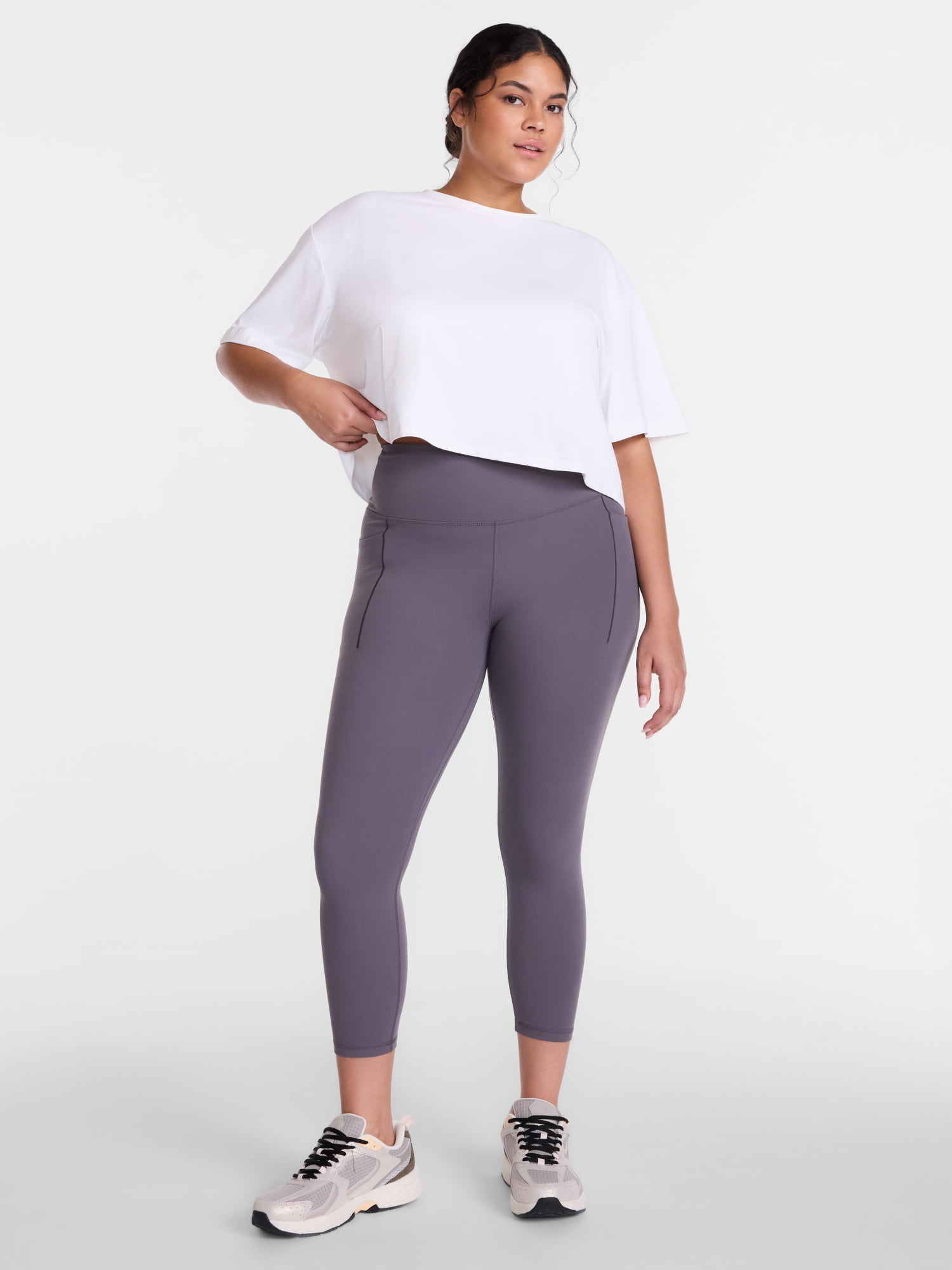 Avia Women's and Women's Plus SoftSculpt High Rise Leggings 25" with Pockets, Sizes XS-4X