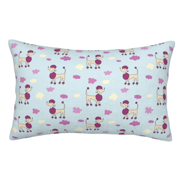 Balery Poodle Dog Funda de Cojín Estampada, Regalos para Mujeres, Regalos de Amor para Ella, Regalos para Novia o Esposa, Funda de Almohada-16"x24"