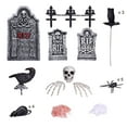 thumbnail image 4 of Nifti Nest 26 Pcs Halloween Decorations Graveyard Tombstones, Halloween Yard Decorations, Home Outdoor Party Favors, 4 of 7