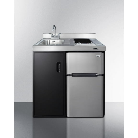 36" Wide All-In-One Kitchenette, Coil Burners