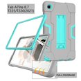 thumbnail image 5 of Dteck Case for Samsung Galaxy Tab A7 Lite 8.7 Inch SM-T220/SM-T225 Released 2021 with Screen Protector, Dteck Rugged Shockproof Kickstand Case, Full Body Protection Shell for Kids,Gray/Mint, 5 of 5