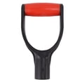 thumbnail image 1 of Shovel D Grip Handle 32mm Inner Diameter Silicone Grip Reinforcement Snow Shovel Handle Replacement for Digging Raking Tool Red Black, 1 of 14