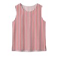 thumbnail image 6 of Uootdi Boho Tops for Women Crew Neck Sleeveless Vertical Stripe Print Soft Woven Camisole Tops for Women Loose Fit Airy Comfortable Womens Summer Tops, 6 of 9
