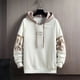 thumbnail image 1 of MHFRRA Sudadera Deportiva Informal con Capucha y Estampado de Letras para Hombre, Estilo Otoño E Invierno Blanco, 1 of 3