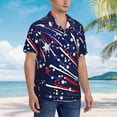 thumbnail image 5 of Goofa Red White Blue Fireworks 1 Hawaiian Shirt for Men, Unisex Summer Beach Casual Short Sleeve Button Down Shirts,Aloha Tropical Floral print shirt-Medium, 5 of 9
