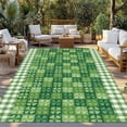 thumbnail image 2 of St Patrick's Day Outdoor Rug for Patio/Deck/Porch, Non-Slip Large Area Rug 5 x 7 Ft, Lucky Leaf Shamrock Spring Green Plaid Indoor Outdoor Rugs Washable Area Rugs, Camping Rug Carpet Runner, 2 of 8
