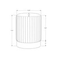 thumbnail image 4 of Monarch Specialties Ottoman, Pouf, Repose Pieds, Tabouret, 14" Rond, Velours, Base De Métal, Vert, Or, Contemporain, Moderne, 4 of 4