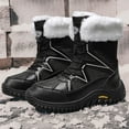 thumbnail image 5 of Faux Fur Lined Snow Boots for Women Waterproof Warm Winter Shoes Mid Calf Outdoor Hiking Boots, 5 of 9