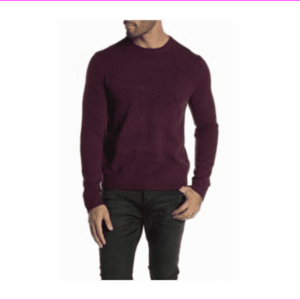 BROOKS BROTHERS ,Merino Wool Crew Neck Sweater , Berry Fleck, XL -  Walmart.com