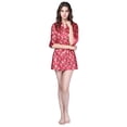 thumbnail image 2 of Richie House Women's Satin Print Bathrobe RHW2722, 2 of 2