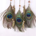 thumbnail image 3 of Dream Catcher Circular Net With Peacock Feathers Wall Hanging Car Hanging Decor Gift, 3 of 8