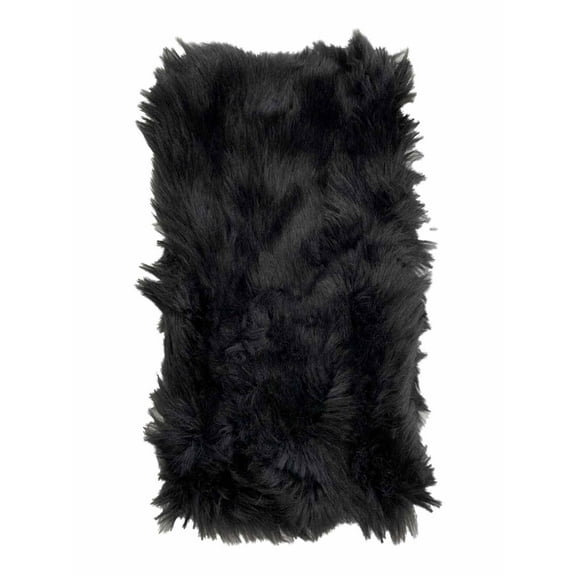 Fownes Womens Black Faux Fur Cowl Infinity Eternity Scarf