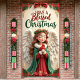 thumbnail image 2 of Angel Design Christmas Banner Decorative Angel Holiday Banner Cardinal Decoration Wings Design for Christmas Celebration Indoor Decor, 2 of 9