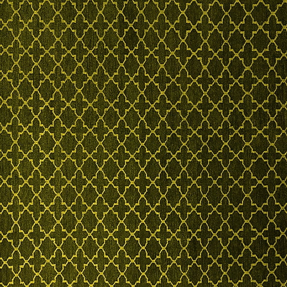 Ahgly Company Indoor Square Oriental Yellow Industrial Area Rugs, 8' Square