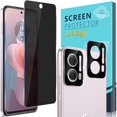 thumbnail image 1 of ccwonima [2+2 Pack for Moto G Power 5G 2024 Privacy Tempered Glass Screen Protector with Camera Lens Protrctor, Anti-Spy 9H Hardness[Case Friendly] [Anti Scratch] Bubble Free, 1 of 1
