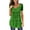 Green, variant on Tidyack,Women's Printed Loose Top, Short Sleeve Skirt Top, Flowy Casual Wear, For Daily Use, Soft Cotton Blend, Versatile Fashion, Summer Outfit, Easy Styling | 95%Polyester,5%Spandex, Green