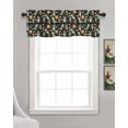 thumbnail image 3 of Plant Boots Kitchen Valances for Windows Farmhouse Linen Window Valance Curtain for Living Room Window Treatment Green Botanical Summer Lavender Black Country Valance Rod Pocket Topper, 42 x 12 Inch, 3 of 6