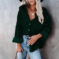 thumbnail image 2 of asdoklhq Long Sleeve Shirts for Women,Womens Casual V Neck Long Sleeve Button Corduroy95%polye Casual Blouse Coat Tops, 2 of 6