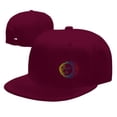thumbnail image 4 of DouZhe Flat Brim Cap Snapback Hat, Sun Light Face Prints Adjustable Red Adult Baseball Cap, 4 of 6