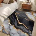 thumbnail image 3 of Area Rug 48×72in, Modern Marble Texture Floor Carpet Living Room Rug, Black White Gold Stone Style Non-Slip Welcome Mat Indoor Rugs for Bedroom Dining Room, 3 of 9