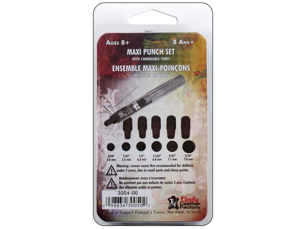 and 12 5//16/" 3//16/" Sizes 6 17//64/" Maxi Hole Punch 7 Part Set through 10