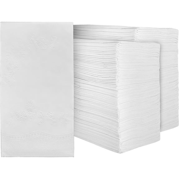 Premium White Napkins, 1/8 Fold Dinner Napkin, Super Value Pack 400 Count