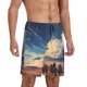 thumbnail image 2 of Balery Western Desert Cloud Cowboy Pantalones cortos de pijama de punto de algodón para hombre con cinturilla y bolsillos-Small, 2 of 6