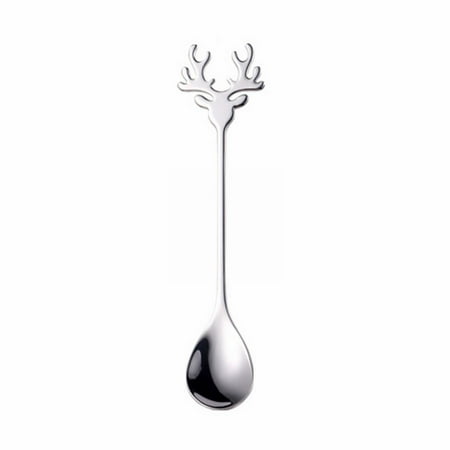 

FNGZ Christmas Tableware Christmas 304 Stainless Steel Coffee Spoon Gift Box Cake Dessert and Fork Creative Christmas Spoon Coffee Spoon Gift Box Cake Dessert Spoon Animal Spoon Kitchenaid