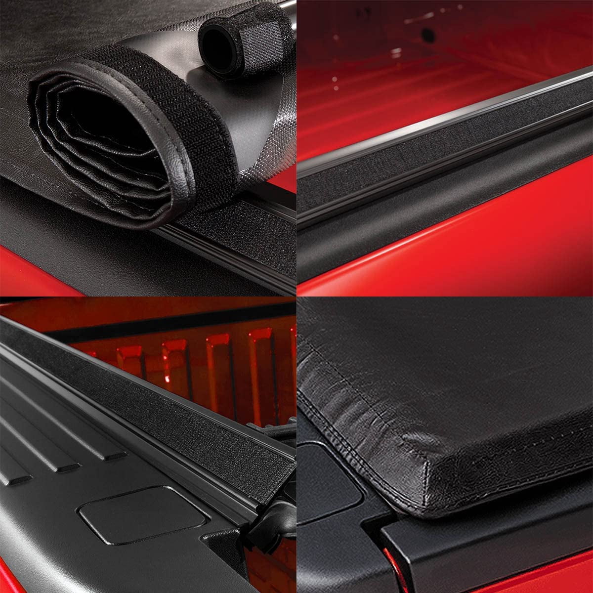 DNA Motoring For 07-14 Chevy Silverado GMC Sierra 6.5FT Bed Soft Vinyl Roll-up Tonneau Cover