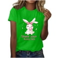 thumbnail image 4 of QUNYINEY Easter Women's T-Shirts Casual Pullover Crew Neck Short Sleeve Tops Loose Women's Tops, 4 of 4