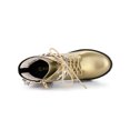 thumbnail image 4 of BLISSFUL STEP Women's Platform Chain Block Heel Combat Ankle Boots Gold 8.5, 4 of 8