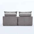 thumbnail image 2 of Modern Loveseat Sofa,Modular Sofa Couch,Corduroy 2-Seater Cloud Couch,Reading Lounge Sofa Chair for Small Spaces,Living Room,No Armrests,At will DIY,Light Gray, 2 of 2