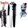 thumbnail image 1 of Art The Clown Cosplay Movie Terrifier 2 Art The Clown Cosplay Costume Jumpsuit Mask Halloween Costumes Mask for Men Women, 1 of 4