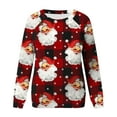 thumbnail image 4 of IROINNID Christmas Sweatshirts for Women Crewneck Long Sleeve Pullover Christmas Print Casual Top Loose Sweatshirt,Red, 4 of 4