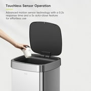 EKO 80L Square Slim Motion Sensor Stainless Steel Trash Can